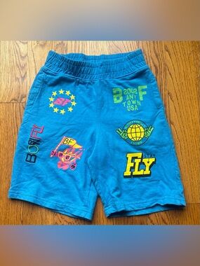 Born Fly Blue Sweat Shorts “Stay Fly” Anytown USA Graphic Kids/Youth Size 7
